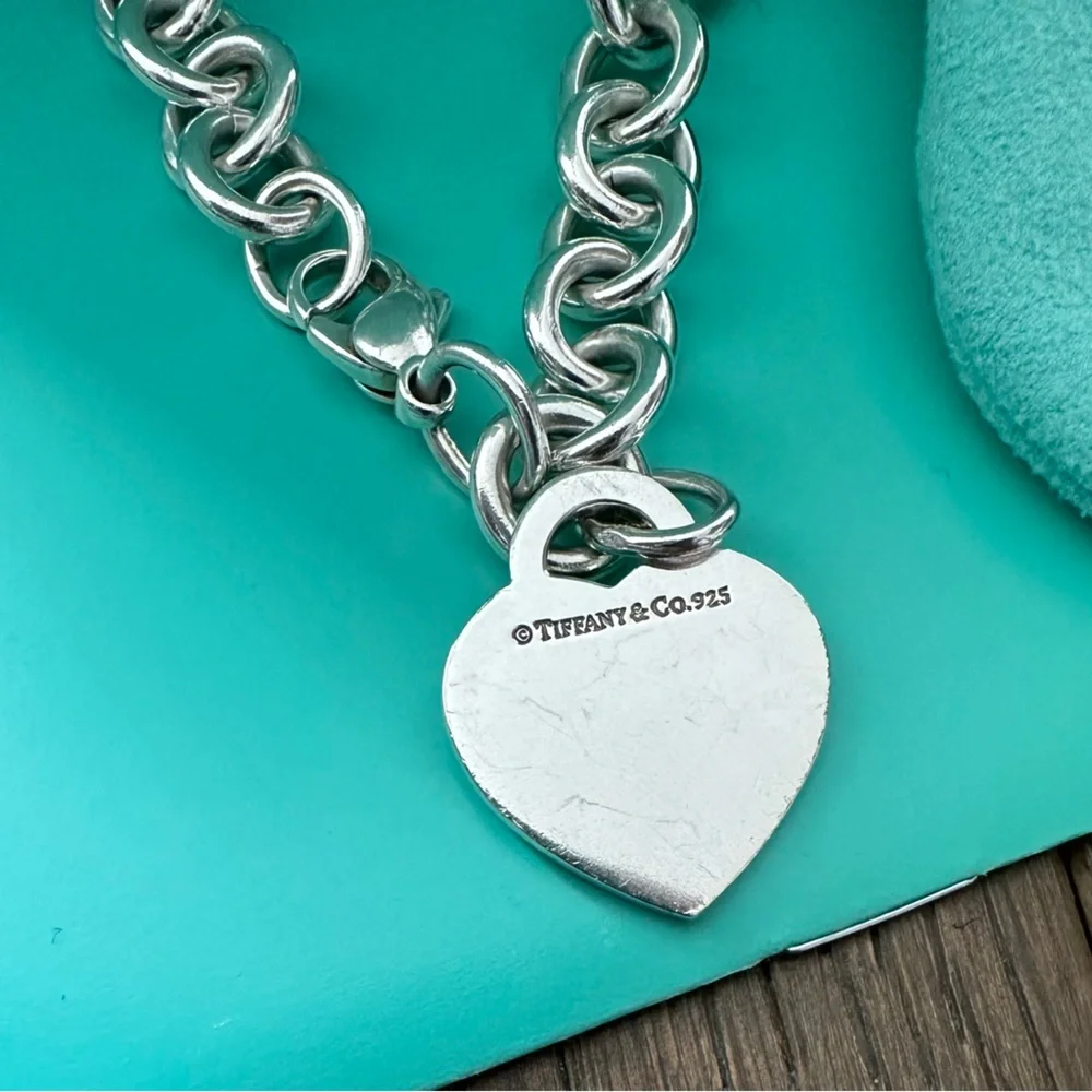 Authentic Tiffany & CO. Return To Heart Tag  Sterling Silver 925 Bracelet XS - Picture 5 of 6